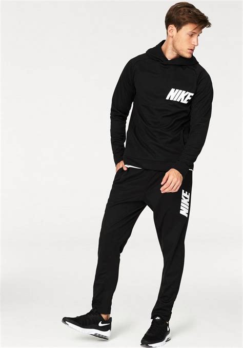 nike trainingsanzug sportswear ce track suite fleece dunkelgrün/weiß|Nike .